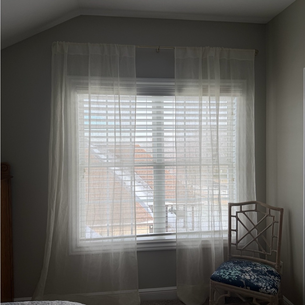 West Elm Cream Sheer Curtains